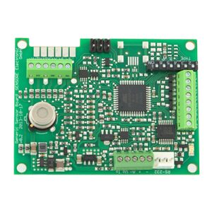 Micro-oxygen sensor interface board (SO-A0-xxx PCB) with connectors and signal-conditioning circuitry