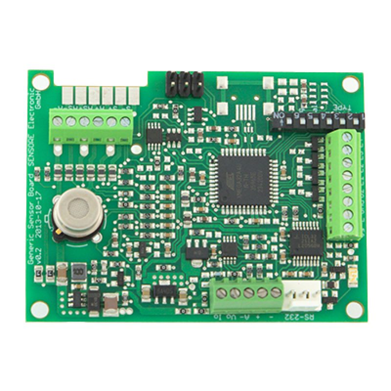 SO-AO-xxx micro oxygen sensor mounted on PCB board