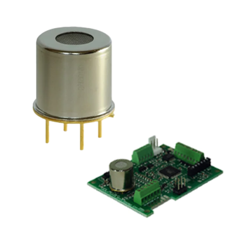 SO-XXXX oxygen sensor module alongside PCB-mounted sensor circuit board
