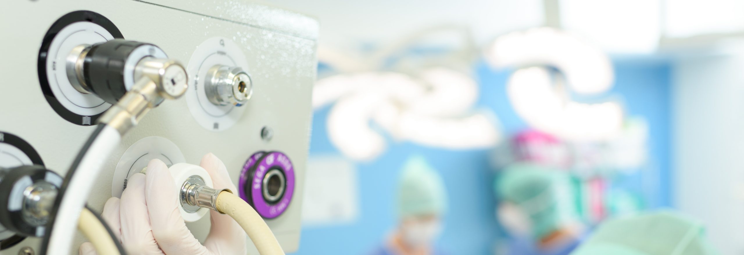 medical oxygen and gas supply panel for healthcare devices